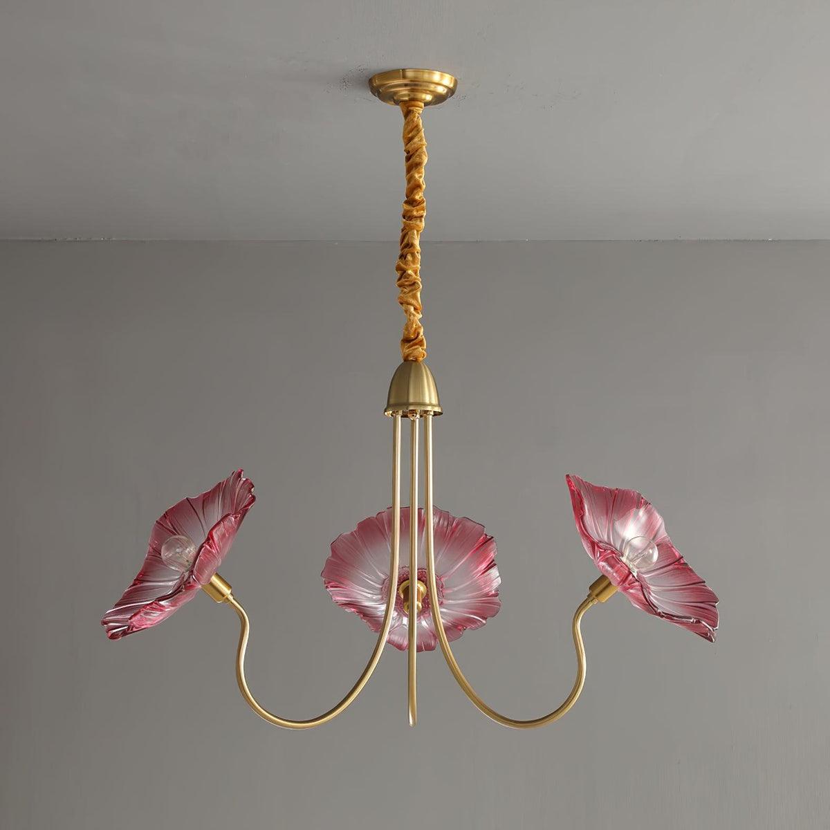 Ulani Lotus Leaf Glass Chandelier