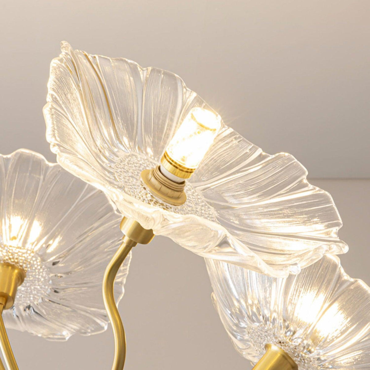 Ulani Lotus Leaf Glass Chandelier