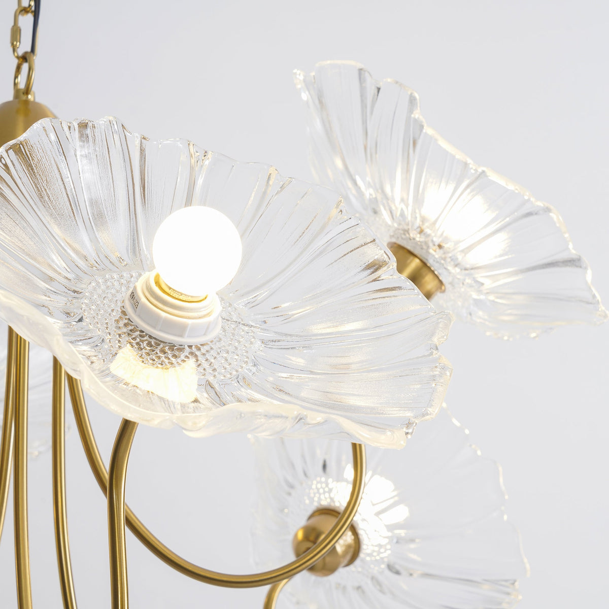 Ulani Lotus Leaf Glass Chandelier