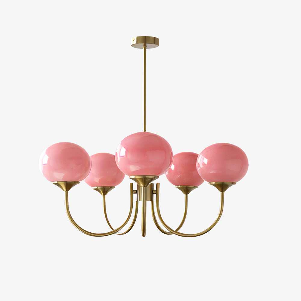 Mallow Glass Shade Chandelier