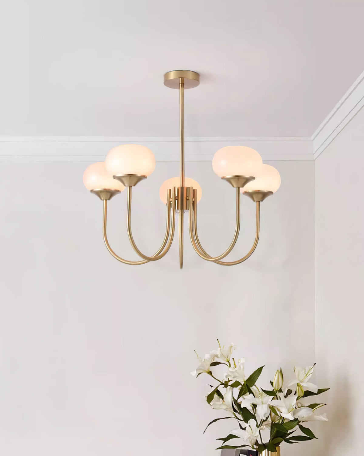 Mallow Glass Shade Chandelier