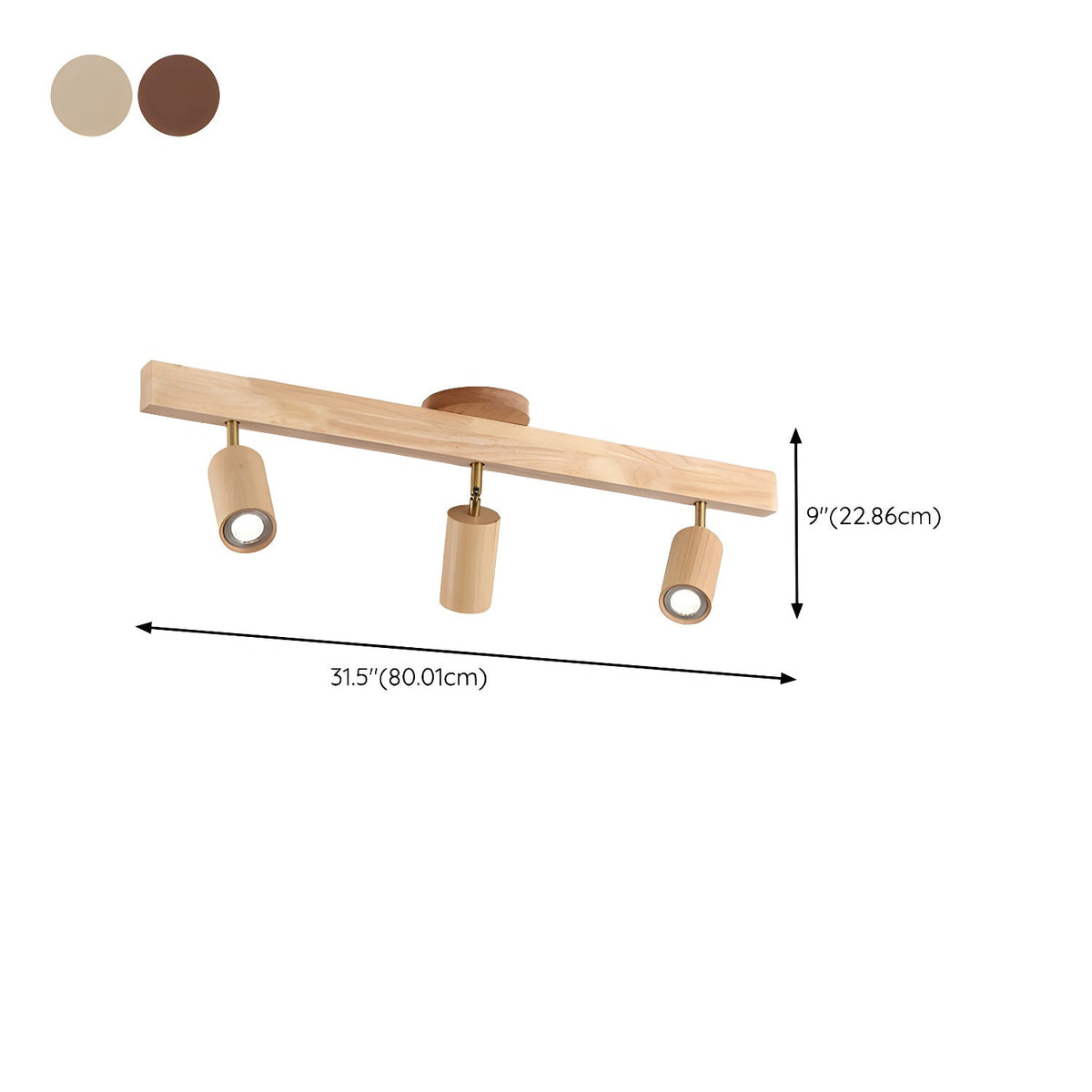 Rafter Wood Beam Spotlight Ceiling Light