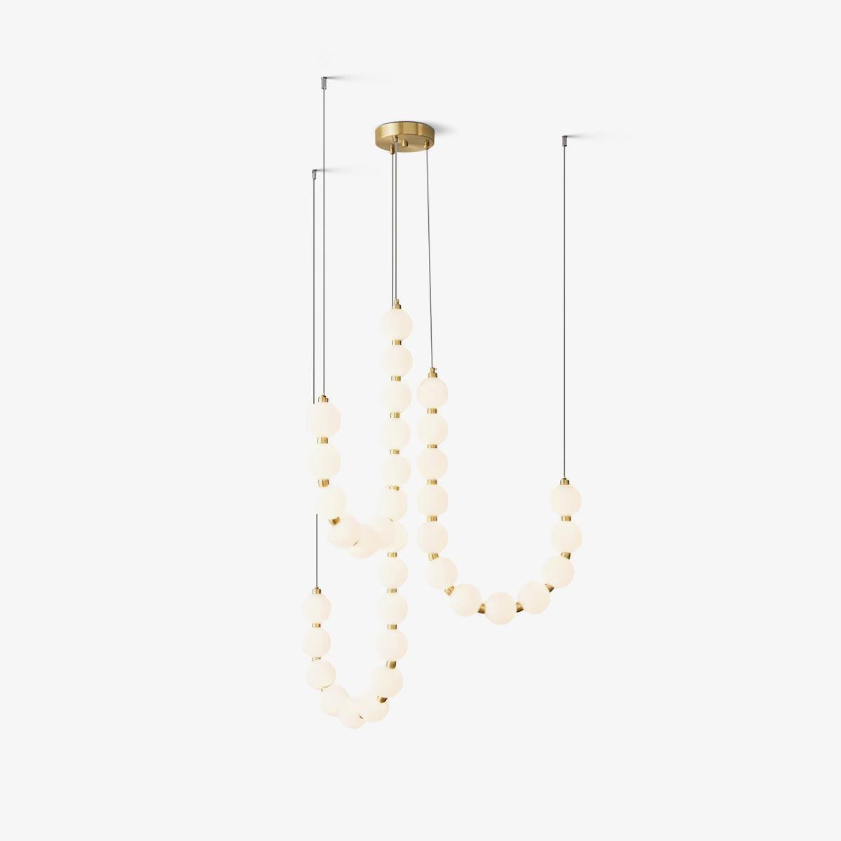 Nacre Pearl Acrylic Orb LED Chandelier
