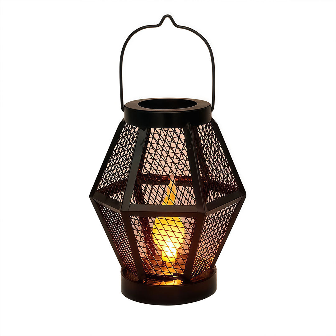 Wick Solar Mesh Lantern