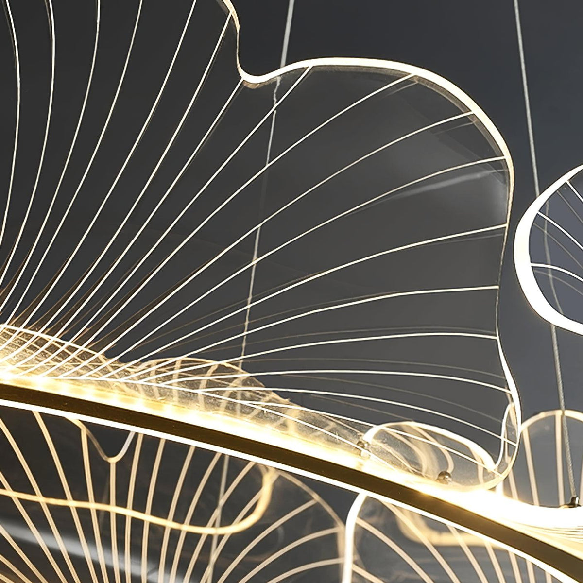 Undine Gold Leaf LED Chandelier