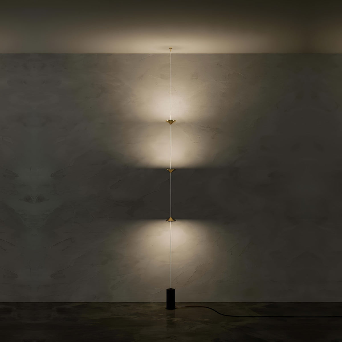Soreluna Floor to Ceiling LED Floor Lamp with Marble Base