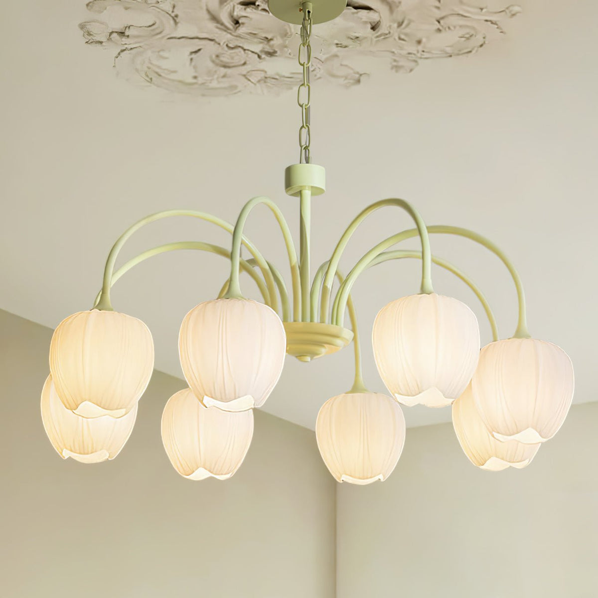 Tulipa Tulip Glass Multi Head Chandelier Ceiling Light