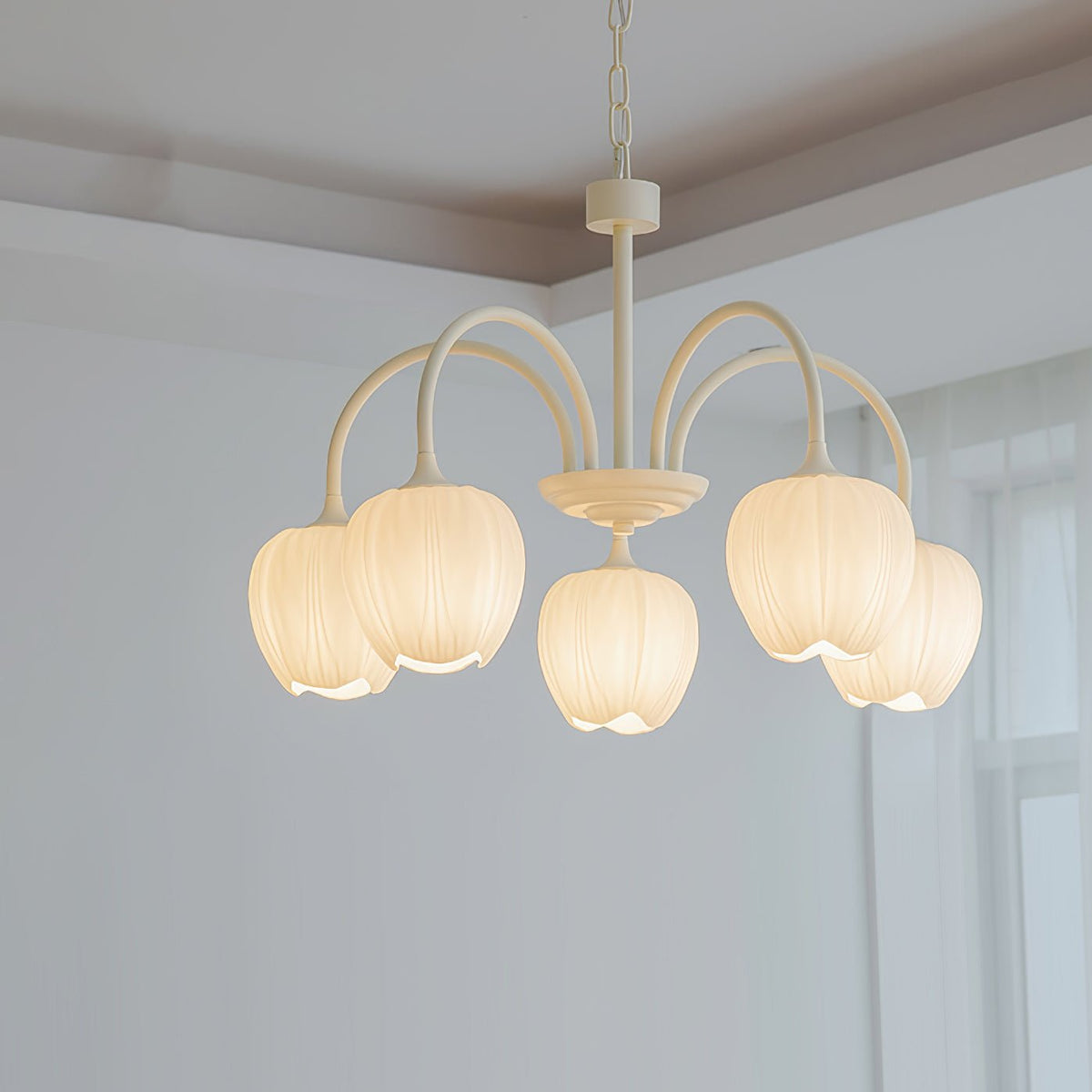 Tulipa Tulip Glass Multi Head Chandelier Ceiling Light