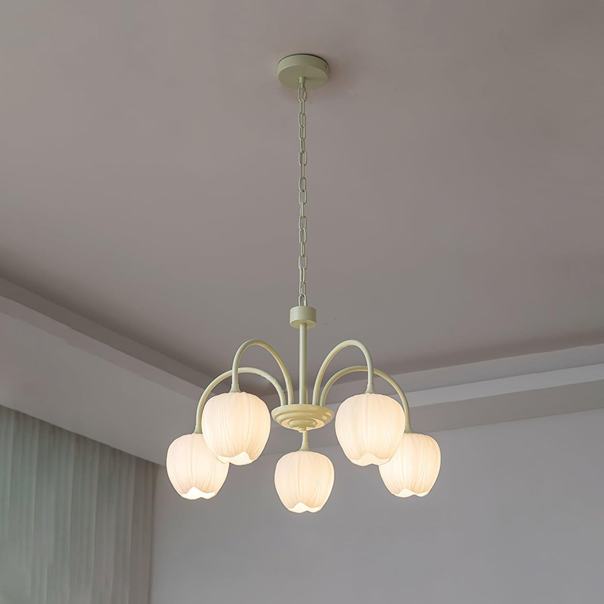 Tulipa Tulip Glass Multi Head Chandelier Ceiling Light