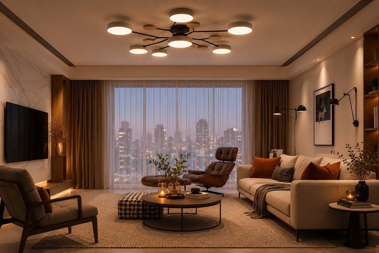 Lunara Modern LED Chandelier