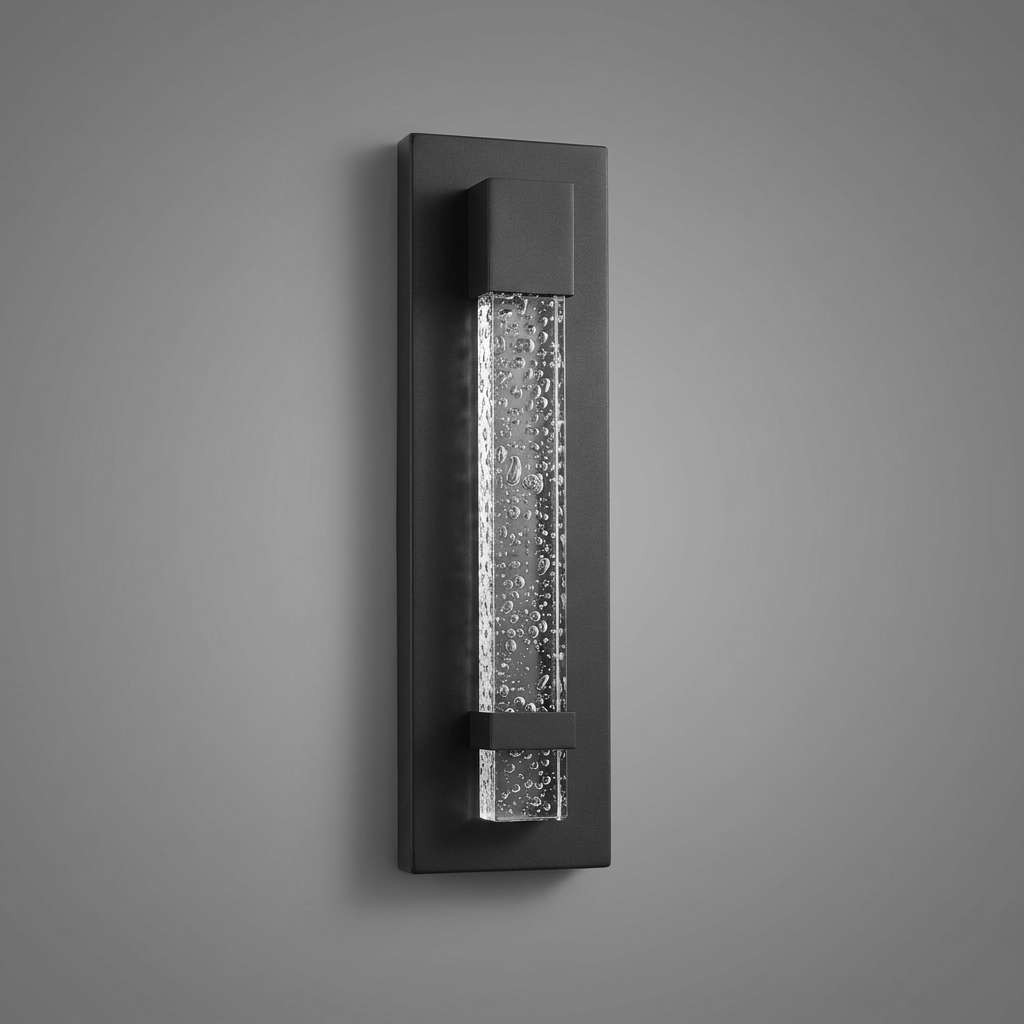 Perle bubble-glass sconce on grey studio background
