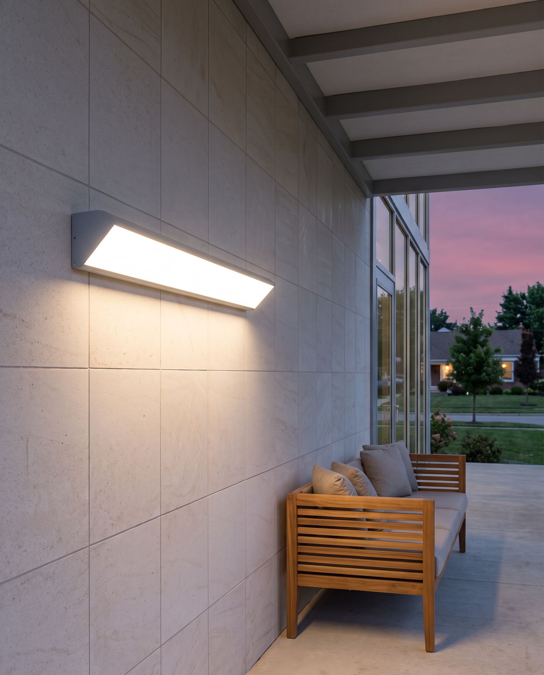Riga Outdoor Wall Sconce Grey - porch