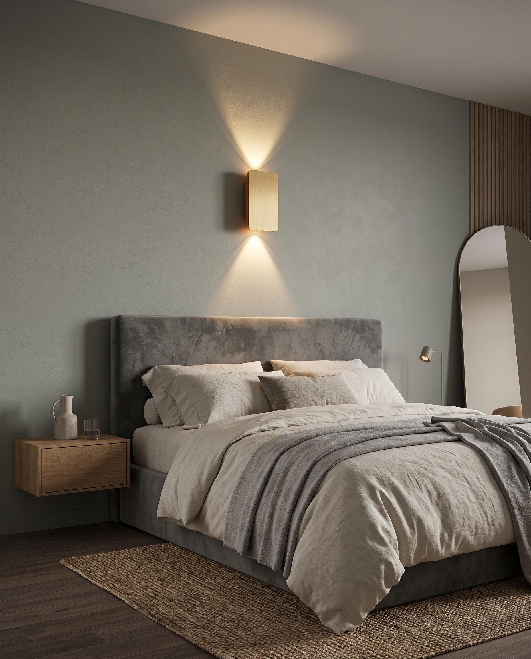 Vega Panel Wall Sconce Gold - bedroom