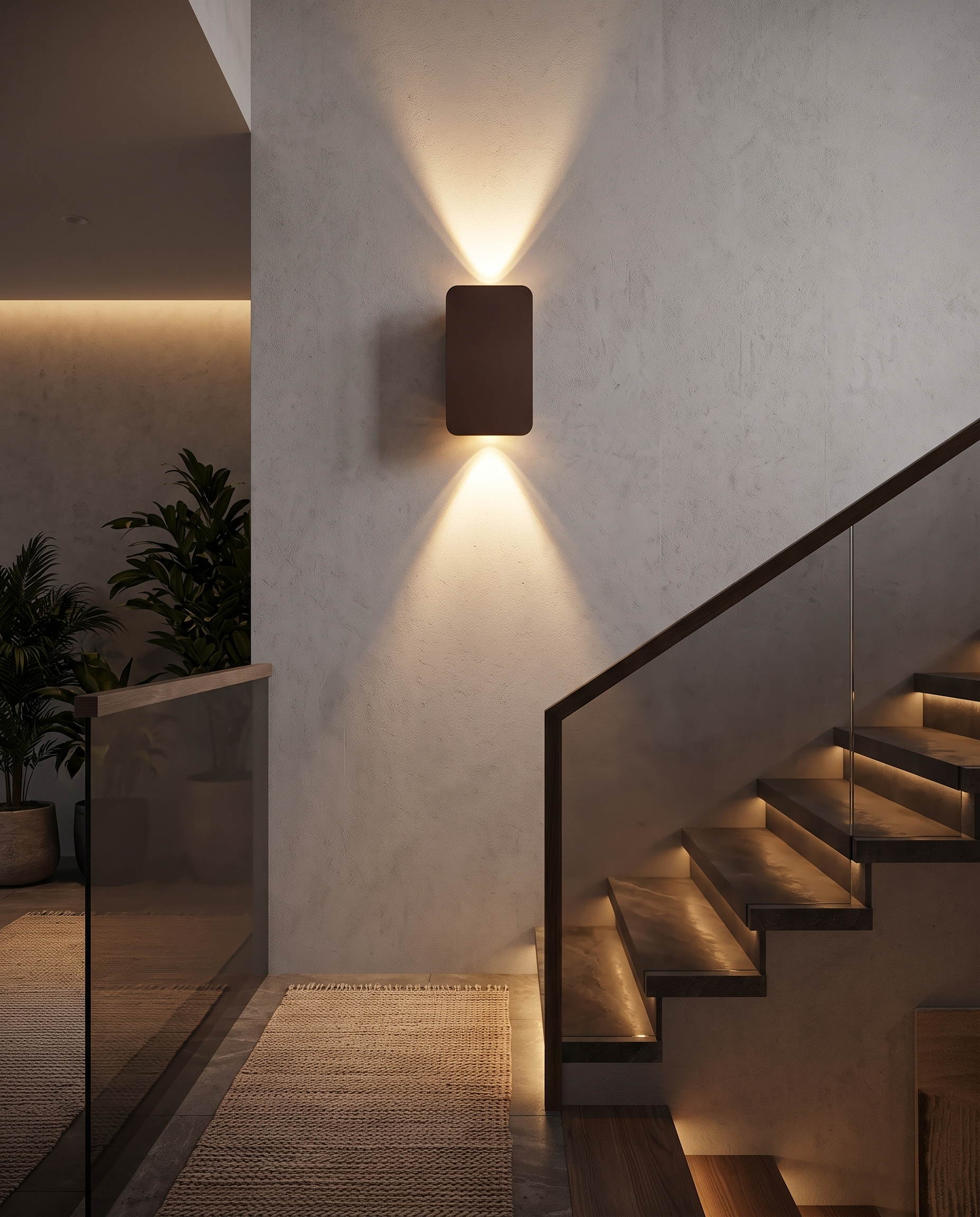 Vega Panel Wall Sconce Coffee - staircase