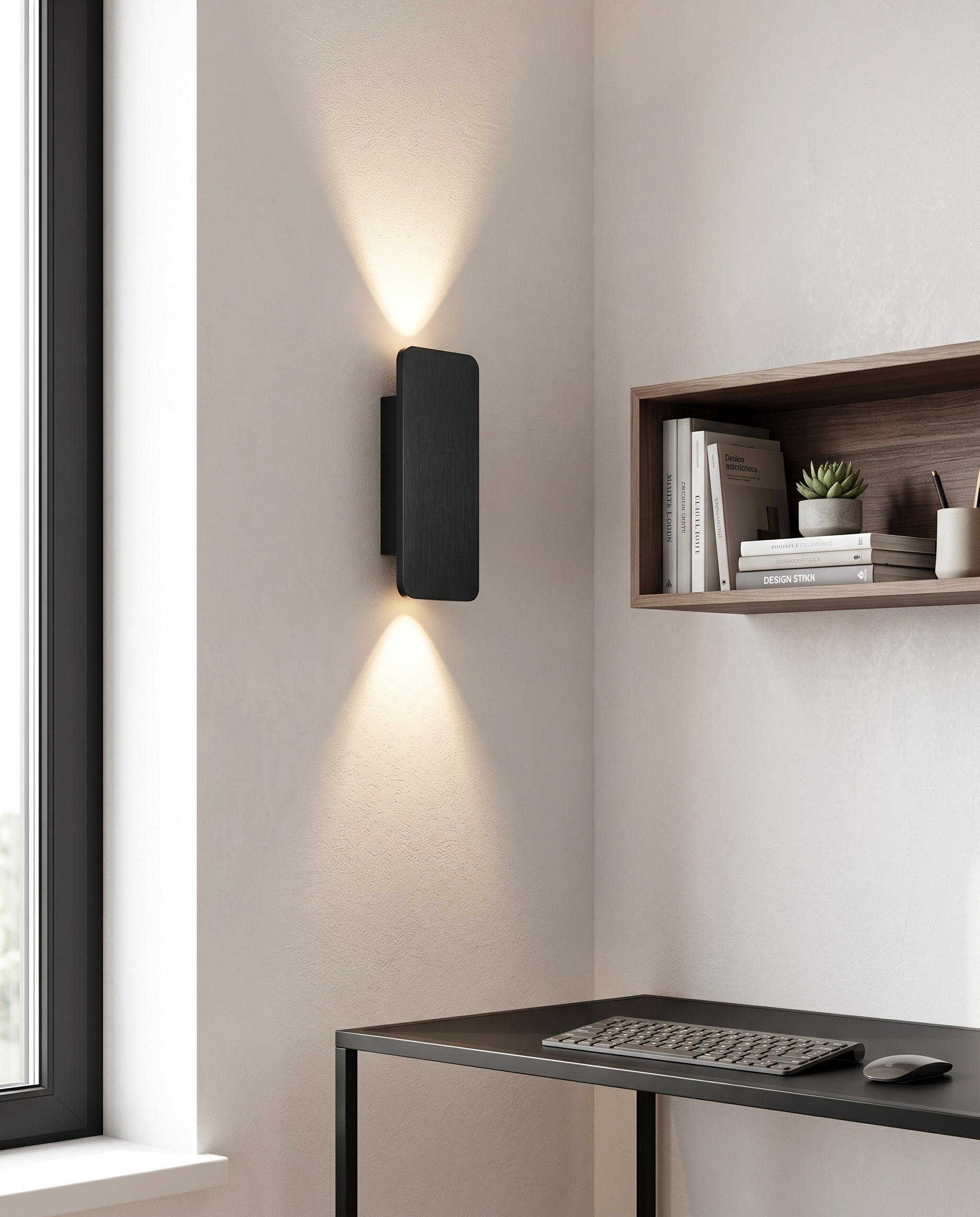 Vega Panel Wall Sconce Black - home office