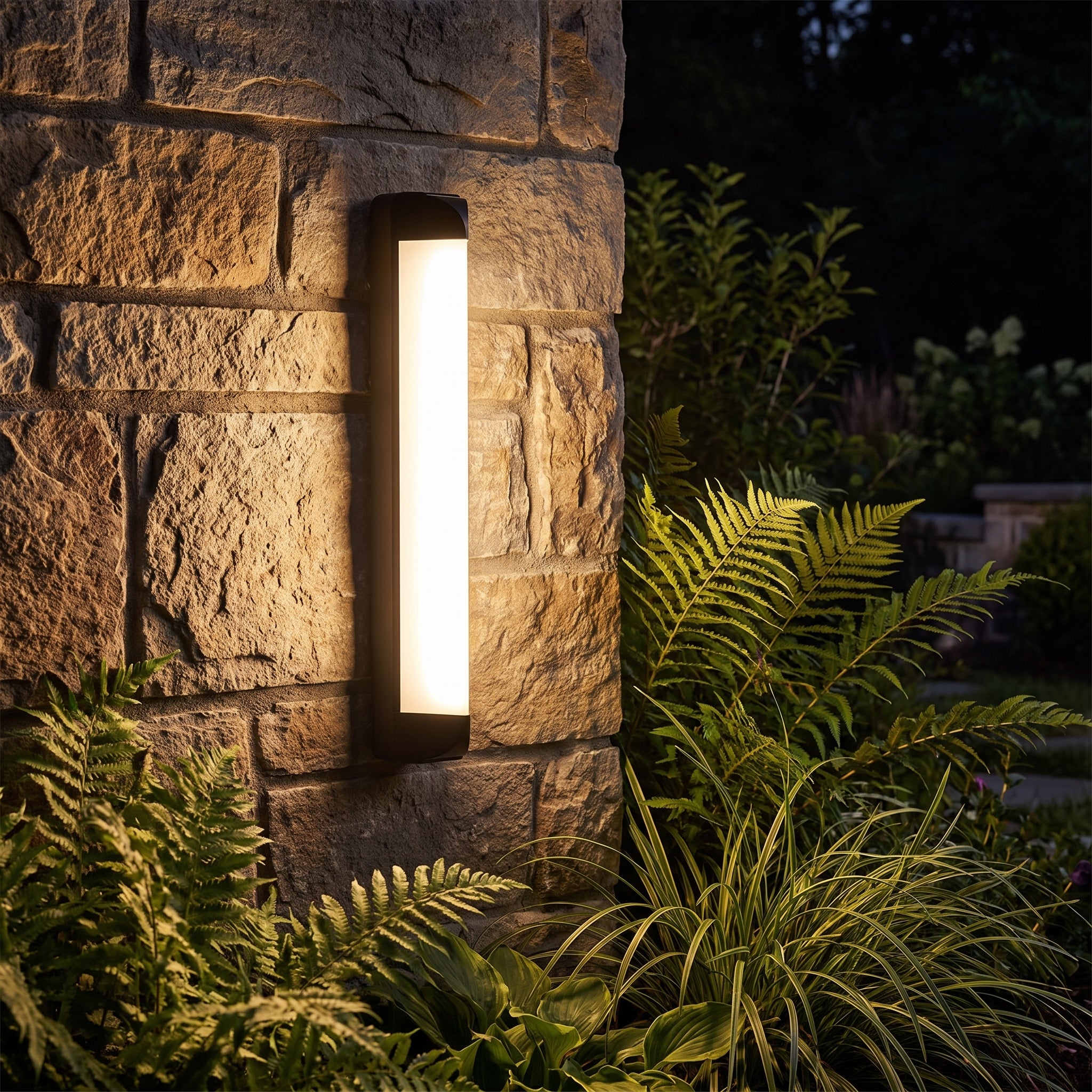 Cato column outdoor sconce, garden