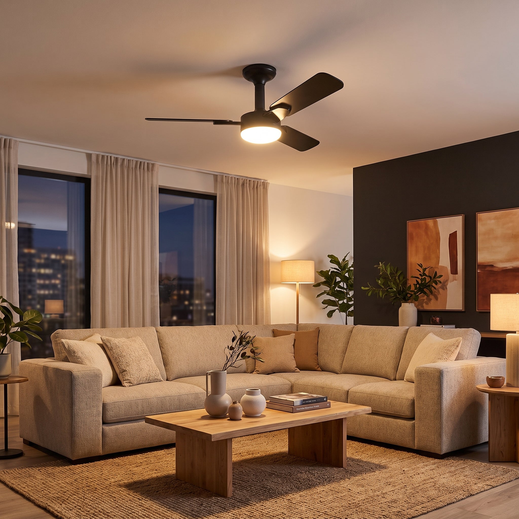 Wexford ceiling fan - All Black