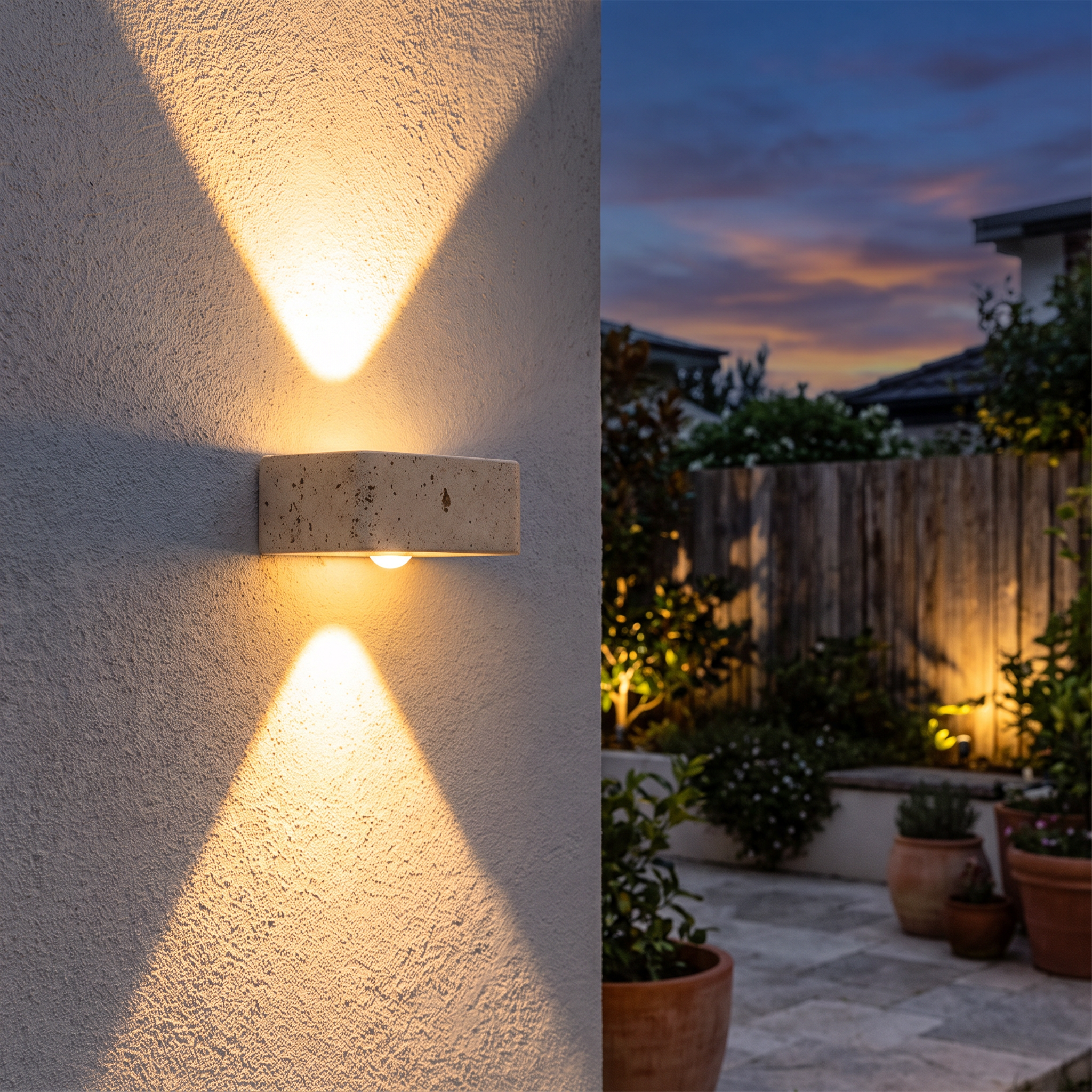 Merrick Up Down Outdoor Wall Light lifestyle