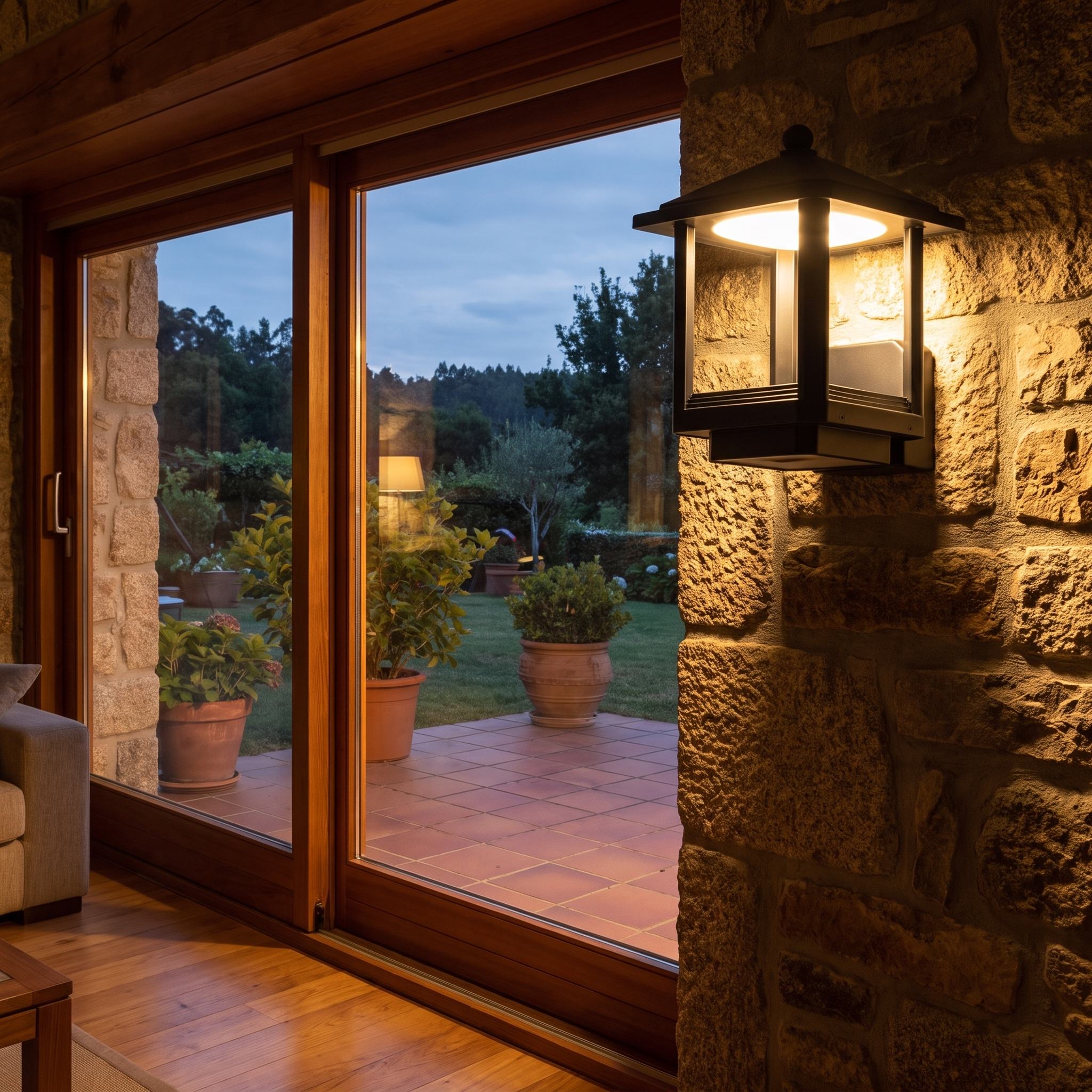 Dorian Outdoor Lantern Sconce Type B lifestyle