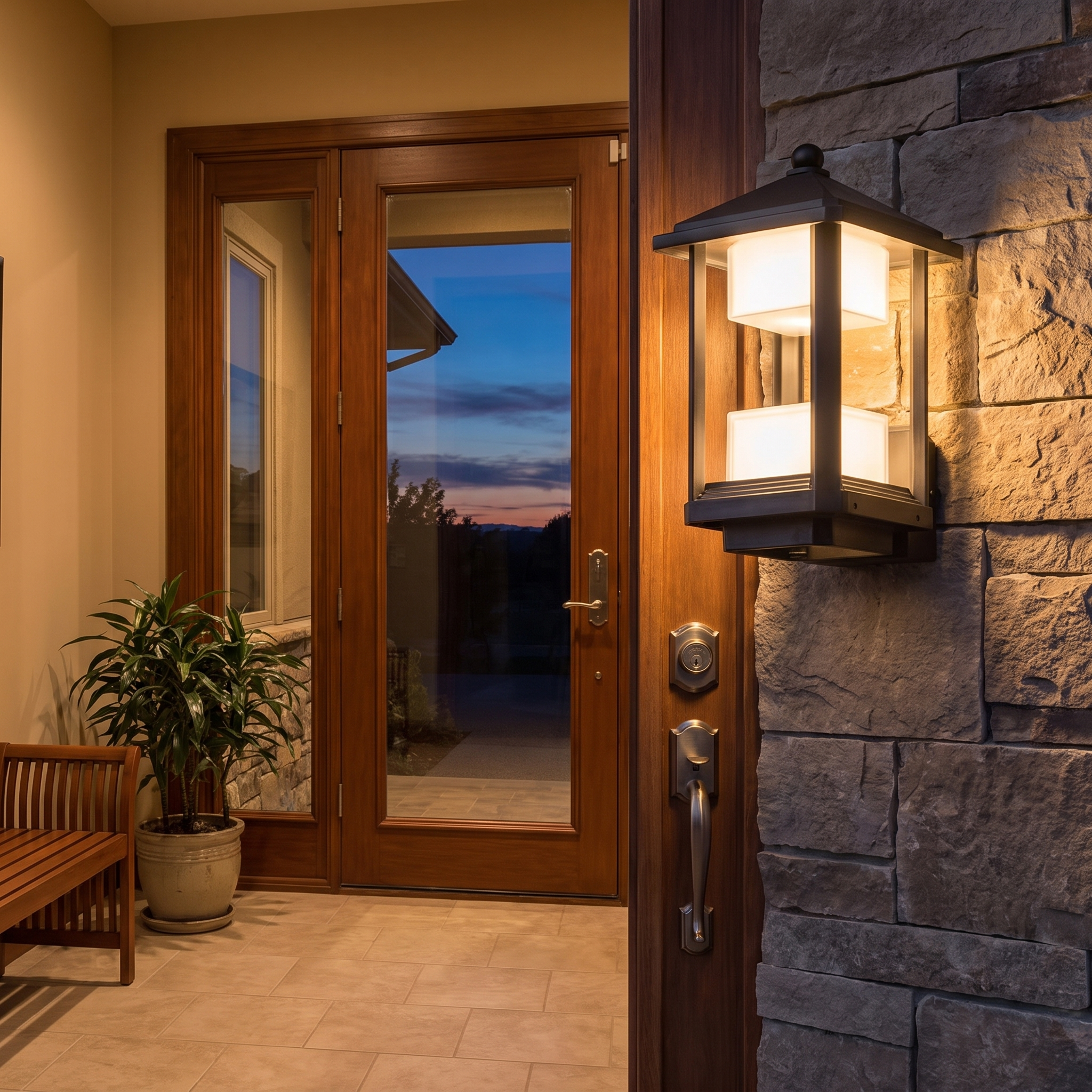 Dorian Outdoor Lantern Sconce Type C lifestyle