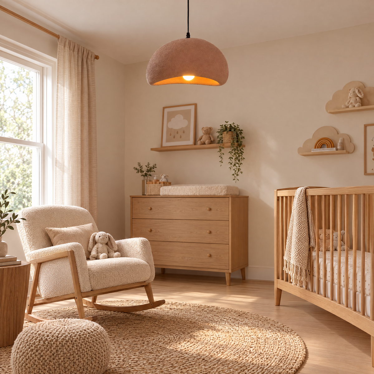 Cirrus Cloud Pendant Light in Brown
