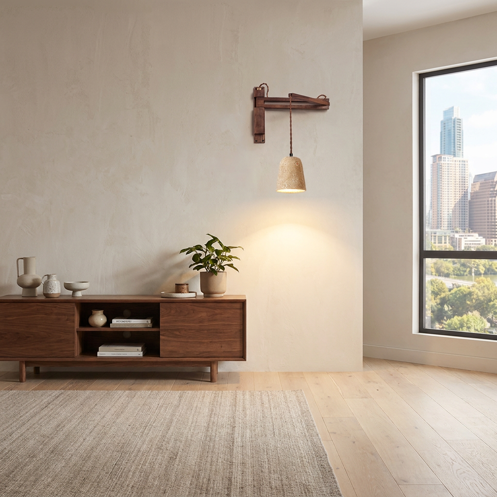 Sedona wall sconce in a modern Austin living room