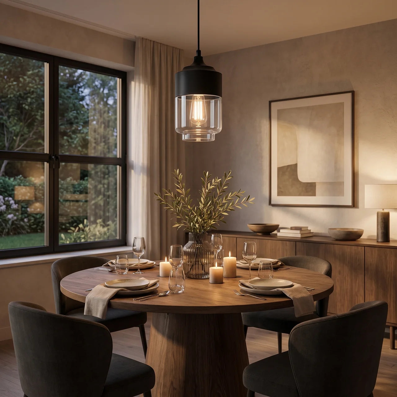 Barrelé Pendant Light