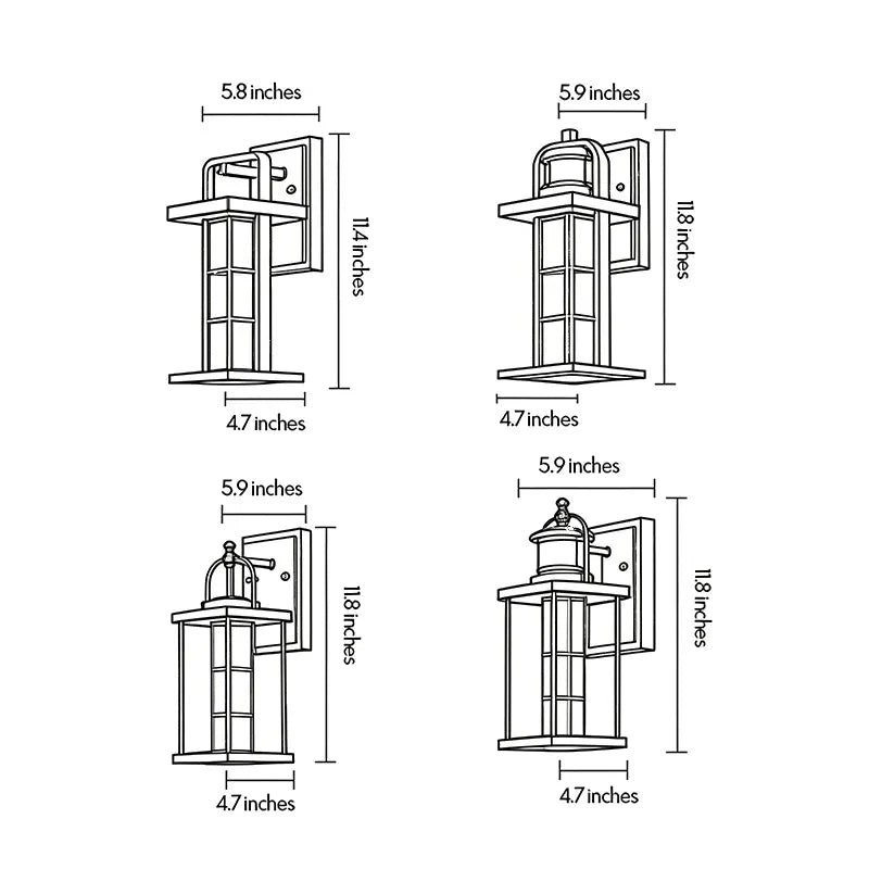 Uzes Geometric Lantern Outdoor Wall Sconce
