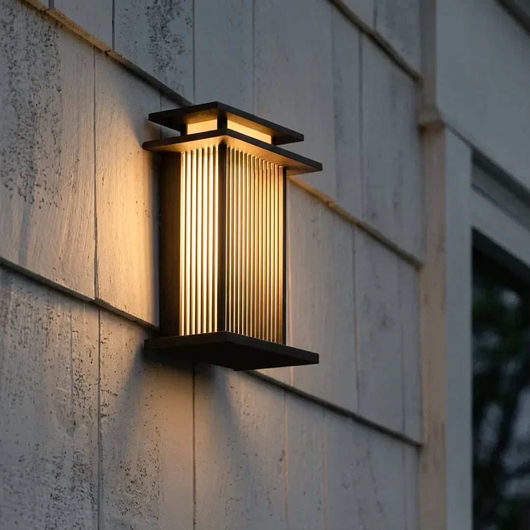 Sarlat Ribbed Glass Outdoor Wall Sconce