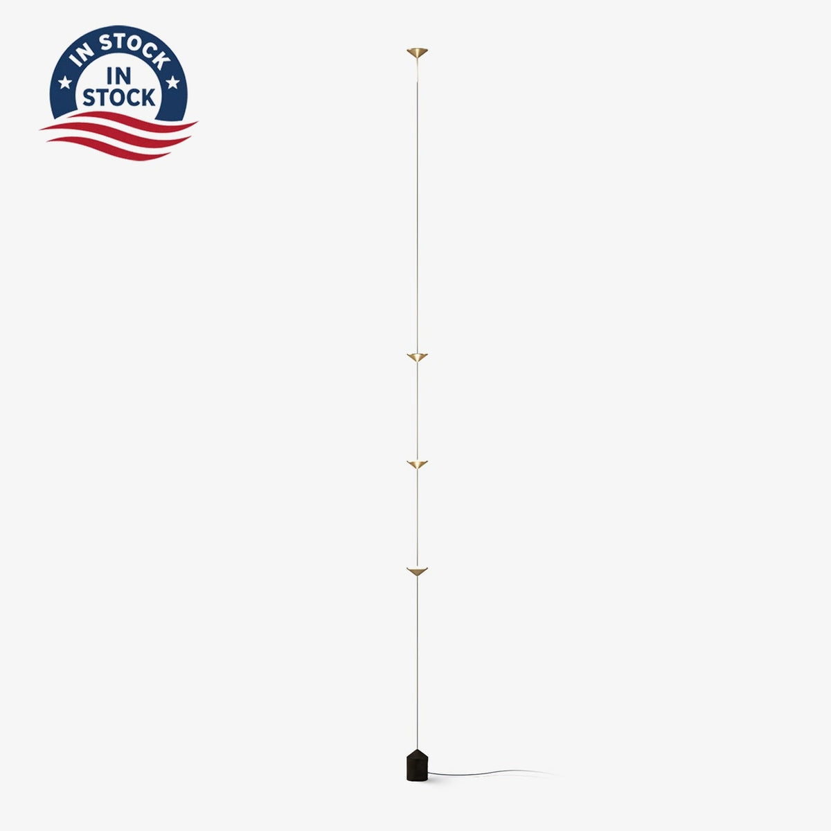 Soreluna Floor to Ceiling LED Floor Lamp with Marble Base