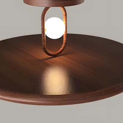 Rowena Wood Grain Round Ceiling Light