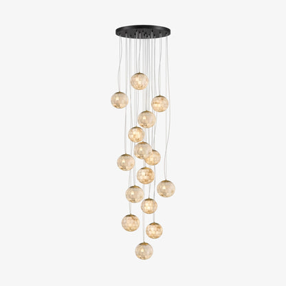 Aldora Alabaster Globe Brass Pendant Light