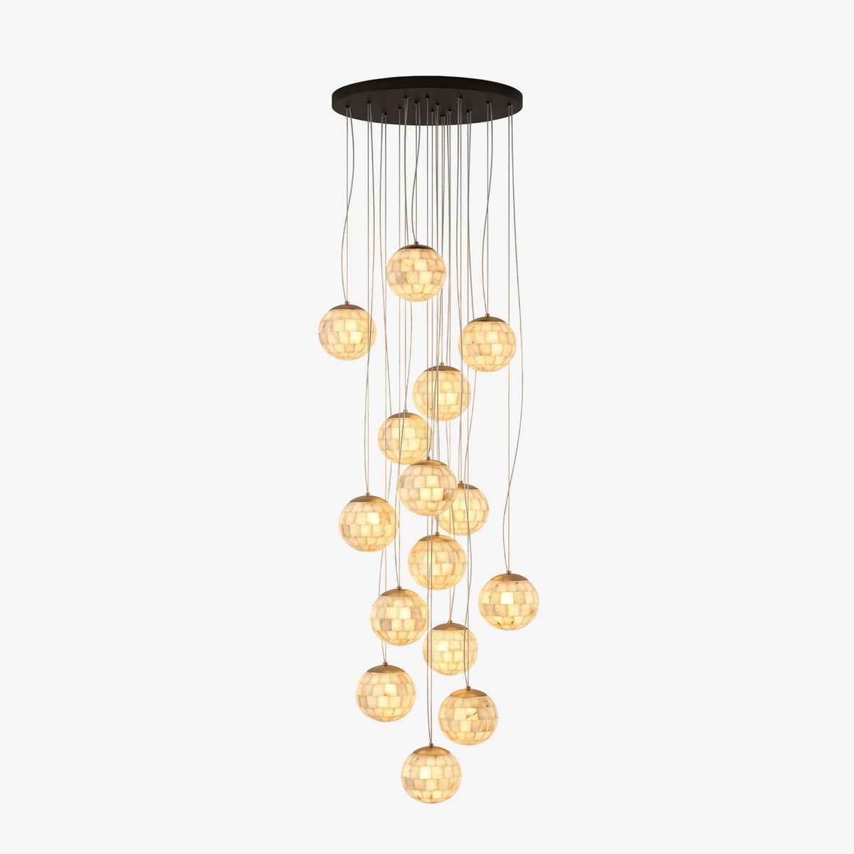 Aldora Alabaster Globe Brass Pendant Light