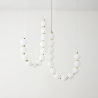Nacre Pearl Acrylic Orb LED Chandelier