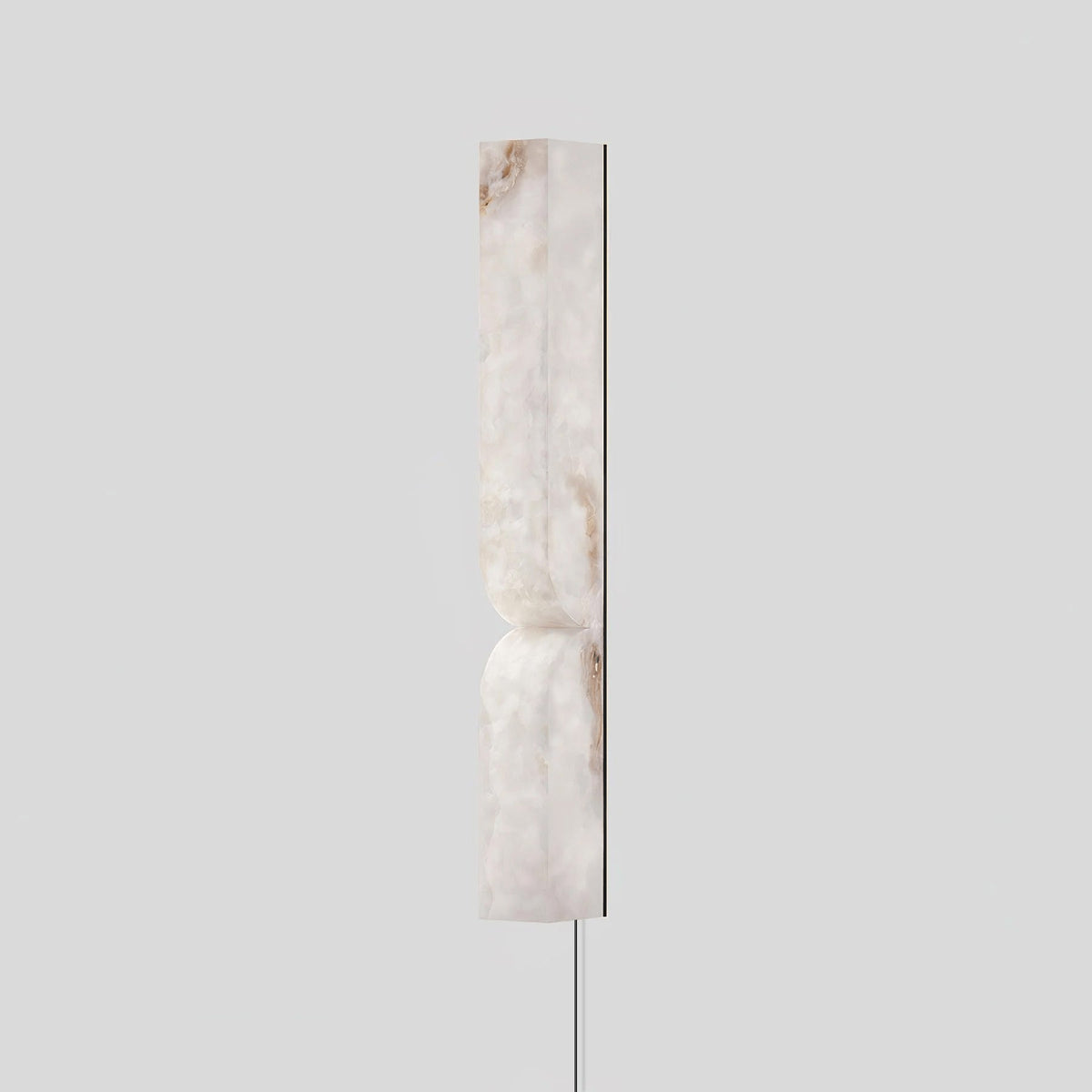 Cerise Carved Alabaster Plug In LED Wall Sconce