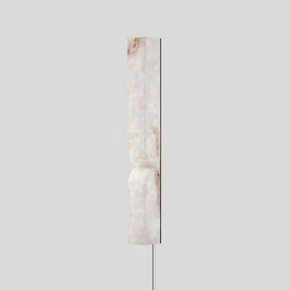 Cerise Carved Alabaster Plug In LED Wall Sconce