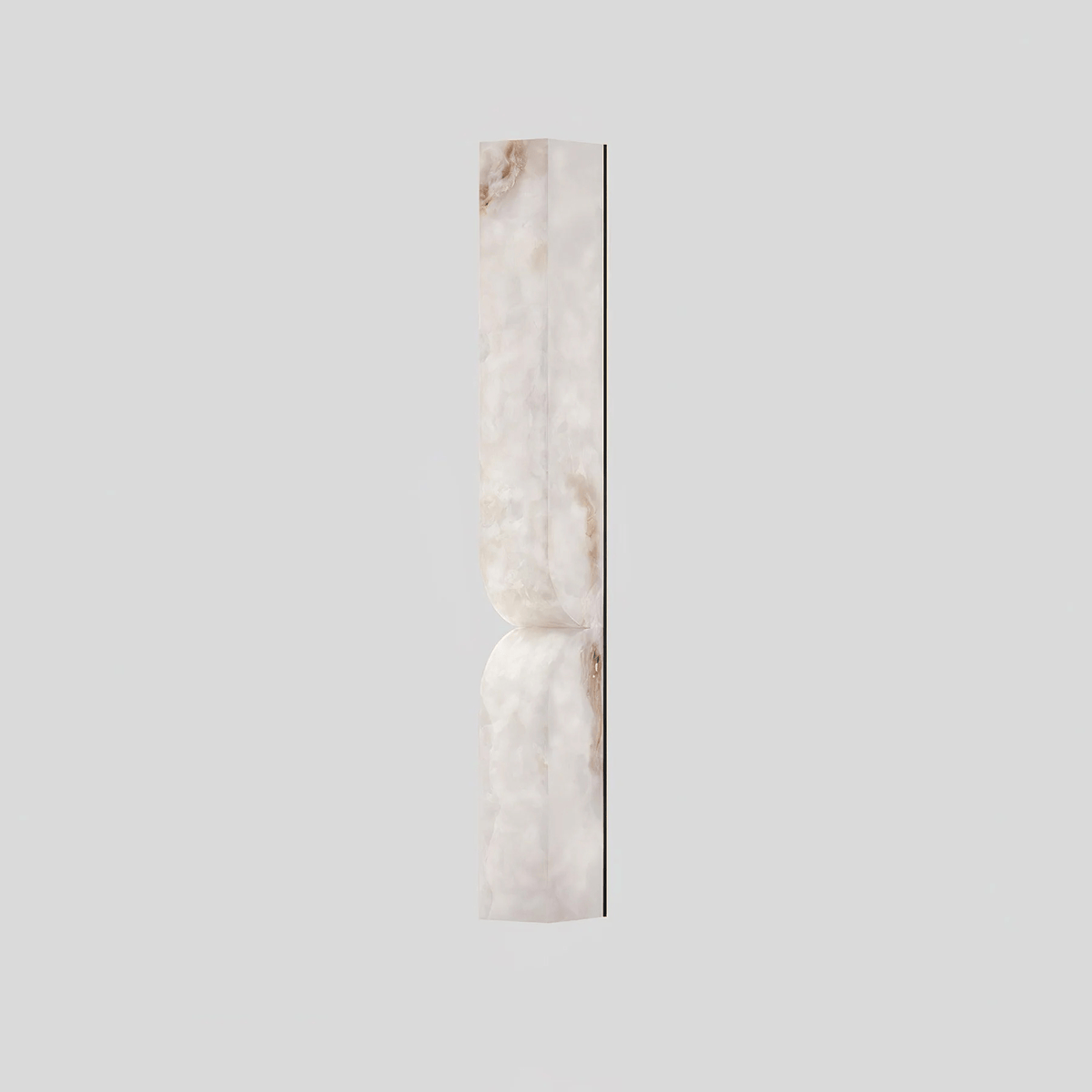 Esker Carved Alabaster Wall Sconce