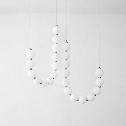 Nacre Pearl Acrylic Orb LED Chandelier