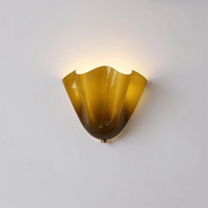 Petalia Organic Petal Glass Wall Sconce Light