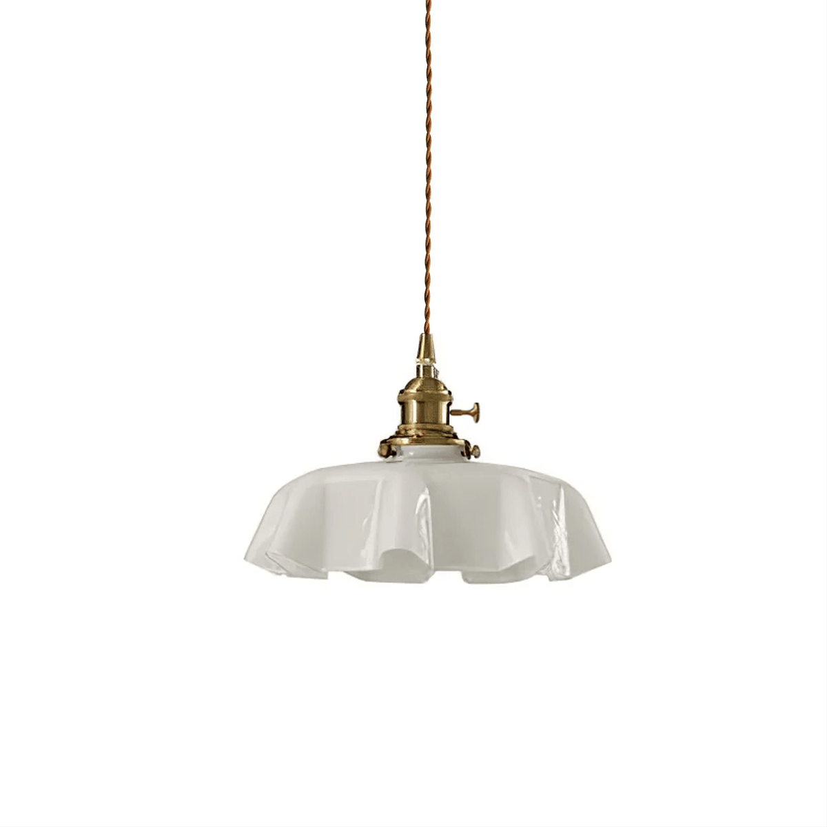 Hyacinth Pleated Glass Pendant Light