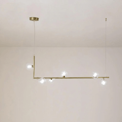 Ailis Linear Clear Glass Globe Chandelier
