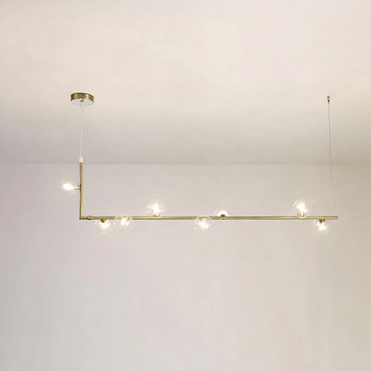 Ailis Linear Clear Glass Globe Chandelier