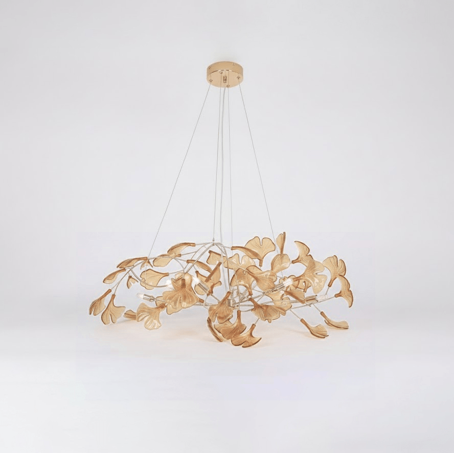 Ginevra Acrylic Ginkgo Leaf Chandelier