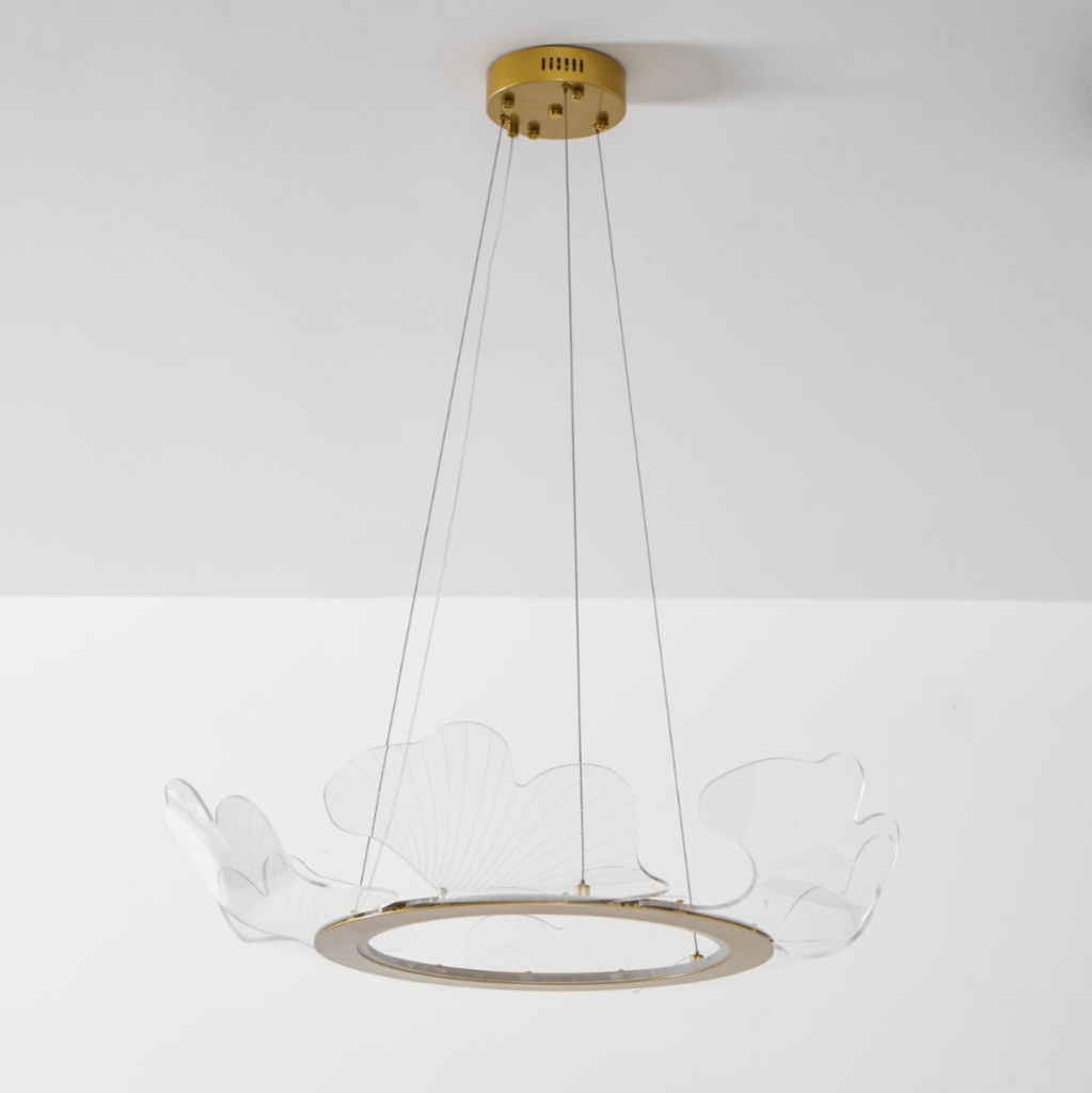 Undine Gold Leaf LED Chandelier