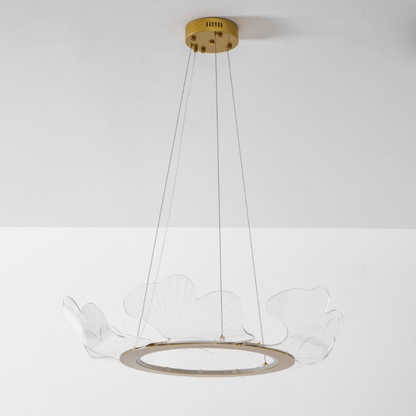 Undine Gold Leaf LED Chandelier