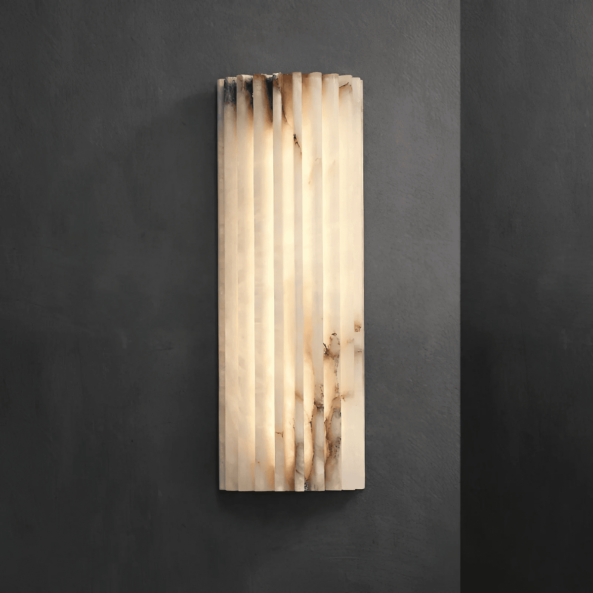 Alvia Genuine Alabaster Dimmable LED Wall Sconce