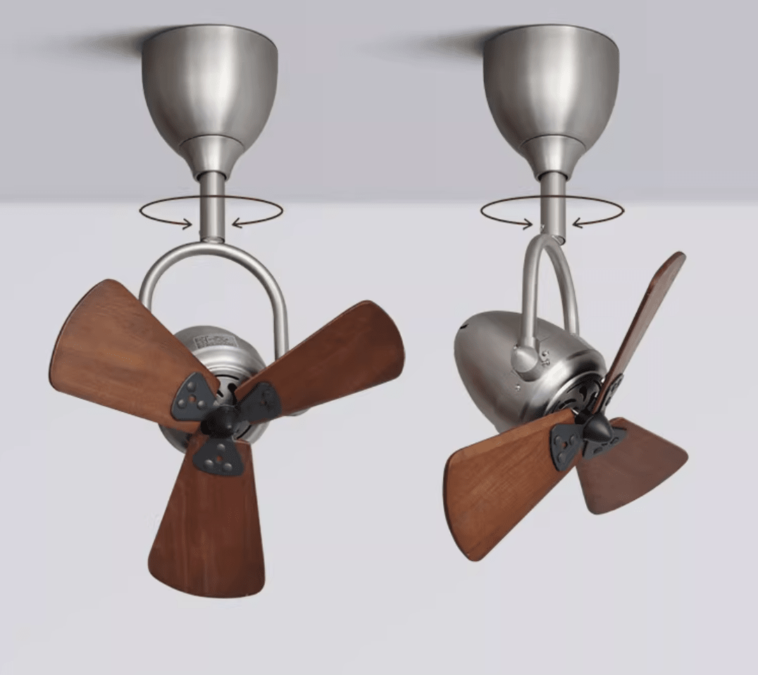 Cyrene Three Blade Walnut Articulated Ceiling Fan