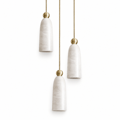 Ansette Alabaster Bell Cascade Pendant Light