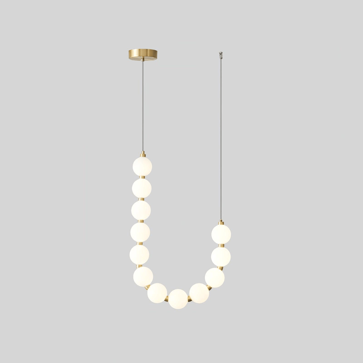Nacre Pearl Acrylic Orb LED Chandelier