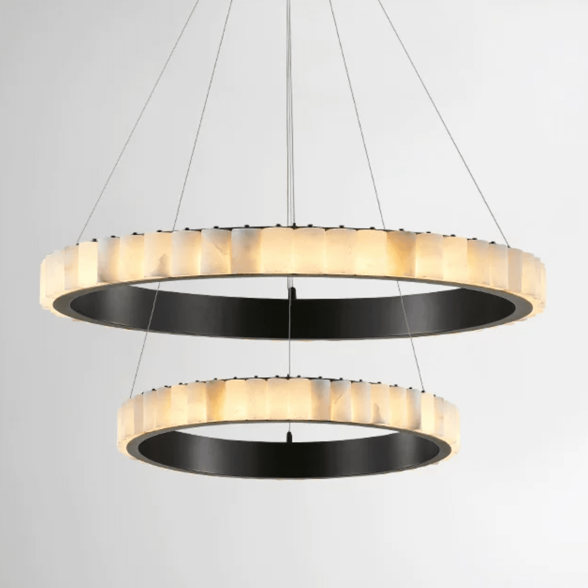 Almira Alabaster Halo Ring LED Chandelier